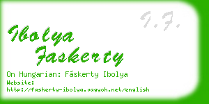 ibolya faskerty business card