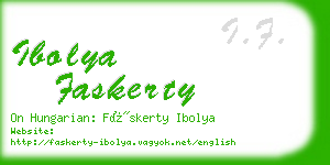 ibolya faskerty business card